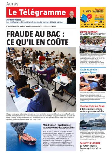 Le Télégramme (8 Éditions) Du Vendredi 14 Juin 2019
