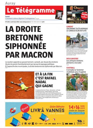Le Télégramme (8 Éditions) Du Lundi 10 Juin 2019