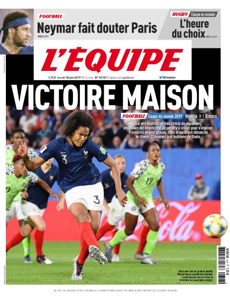 L'Équipe Du Mardi 18 Juin 2019