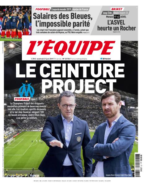 L'Équipe Du Vendredi 21 Juin 2019