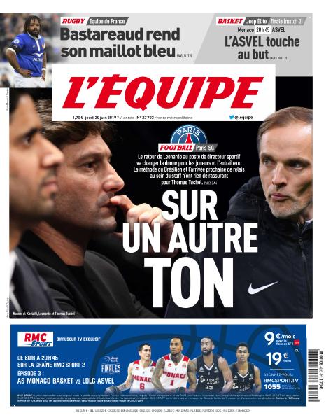 L'Équipe Du Jeudi 20 Juin 2019