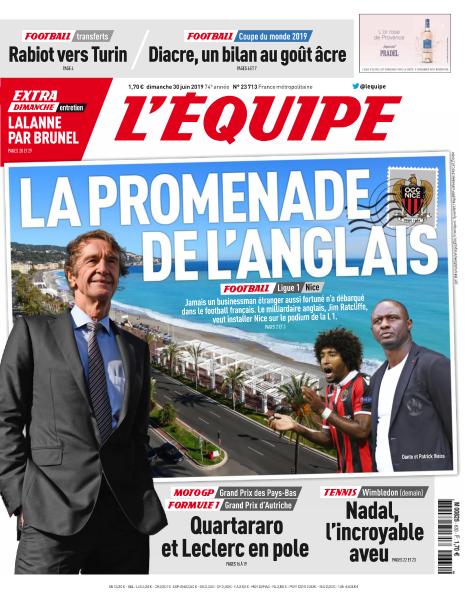 L'Équipe Du Dimanche 30 Juin 2019