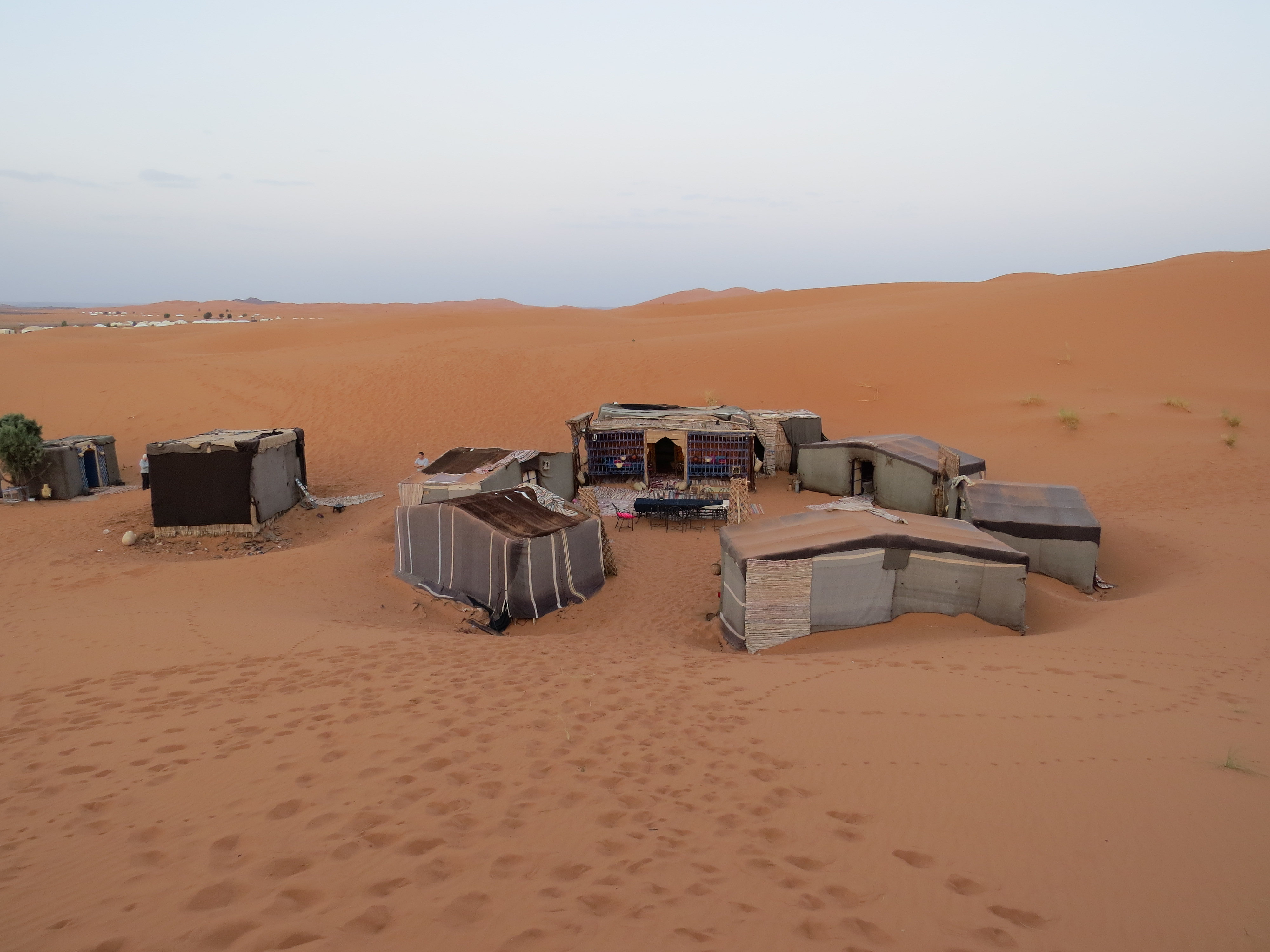 Notre campement dans le désert de l'Erg Chebbi