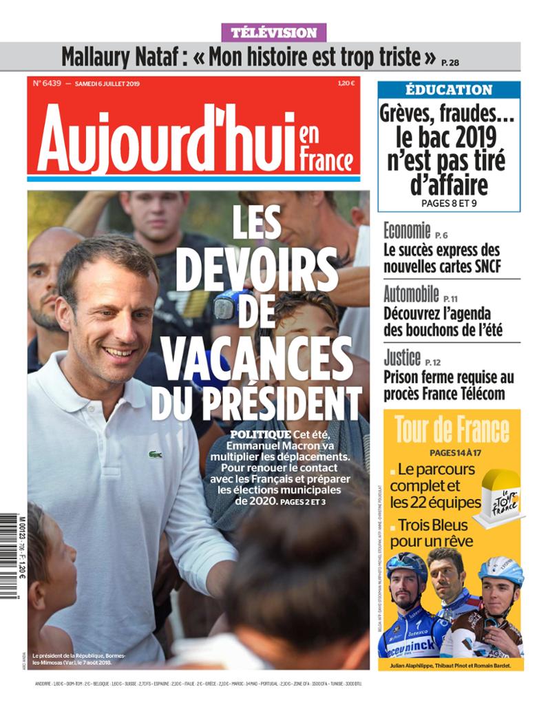 Aujourd'hui en France Du Samedi 6 Juillet 2019