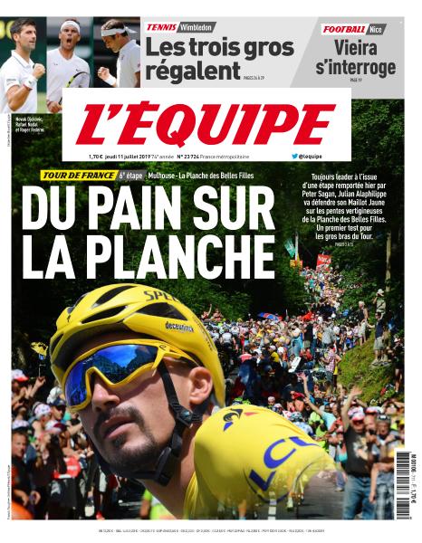  L'Équipe Du Jeudi 11 Juillet 2019