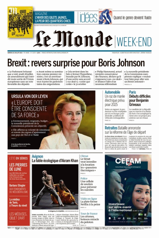 Le Monde Week-End & Le Monde Mag Du Samedi 20 Juillet 2019