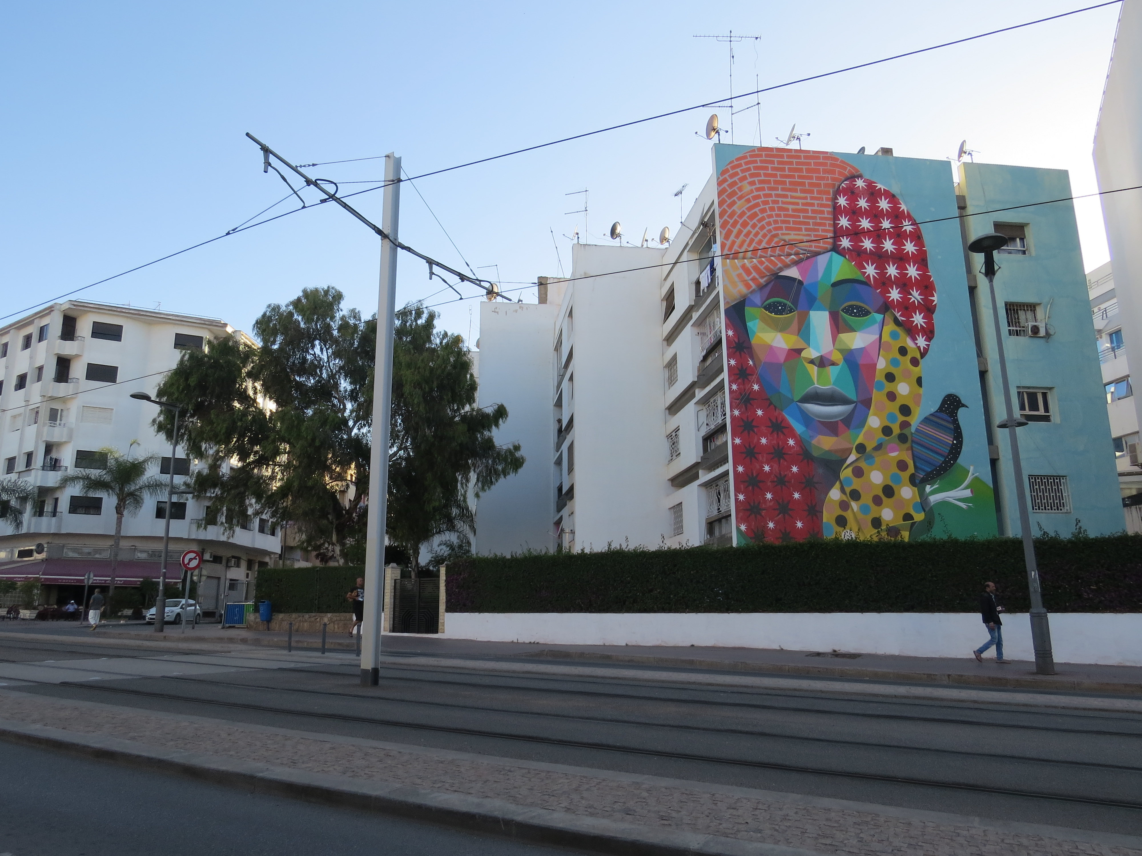 une fresque de street art à Rabat Maroc