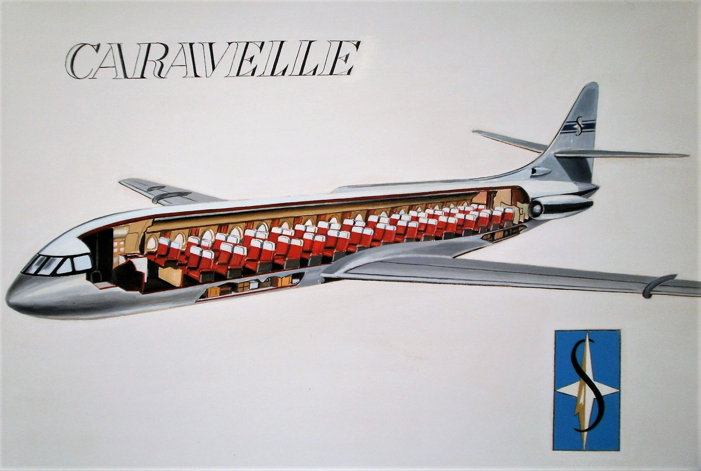 La légende HELLER  SUD AVIATION / BRITISCH AEROSPACE CONCORDE et SE 210 CARAVELLE 1/100ème Réf 52324 Apmt