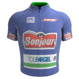 Maillot Cycliste Vintage BONJOUR-TOUPARGEL – Santini – Année 2000 – TDF