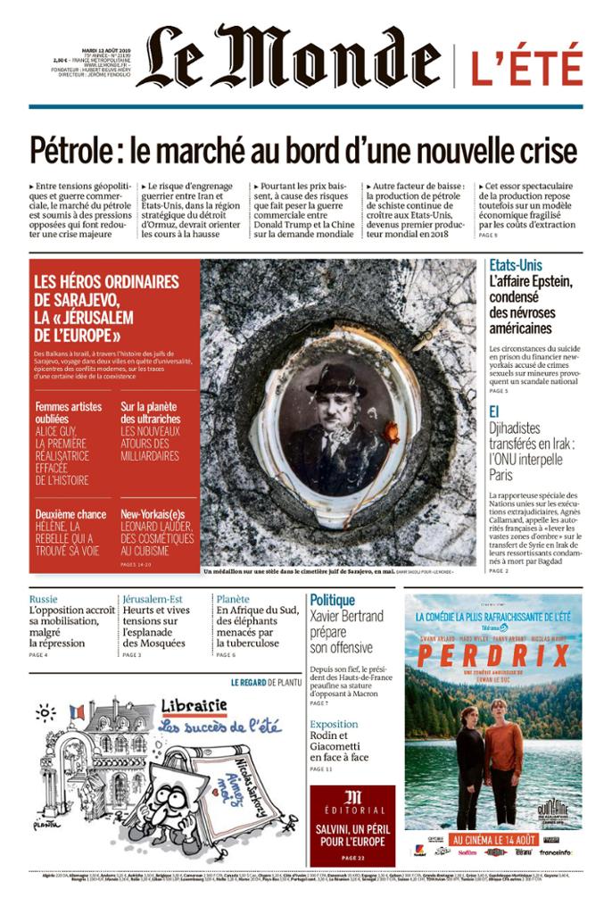 Le Monde Du Mardi 13 Août 2019