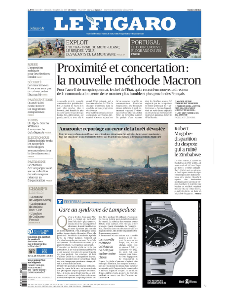 Le Figaro Du Samedi 7 & Dimanche 8 Septembre 2019 