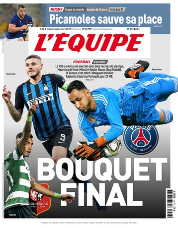 L'Équipe Du Mardi 3 Septembre 2019