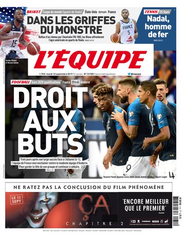 L'Équipe Du Mardi 10 Septembre 2019