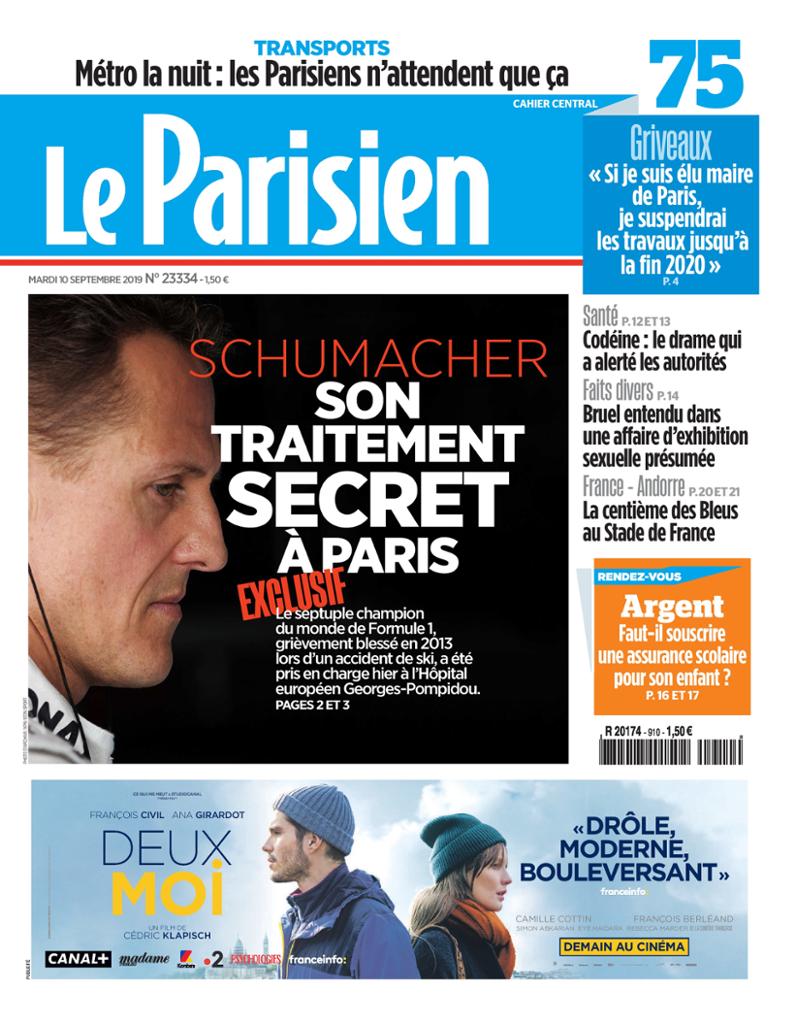 Le Parisien Du Mardi 10 Septembre 2019