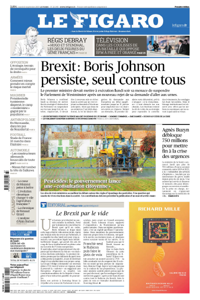  Le Figaro Du Mardi 10 Septembre 2019
