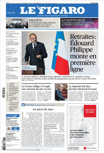 Le Figaro Du Vendredi 13 Septembre 2019