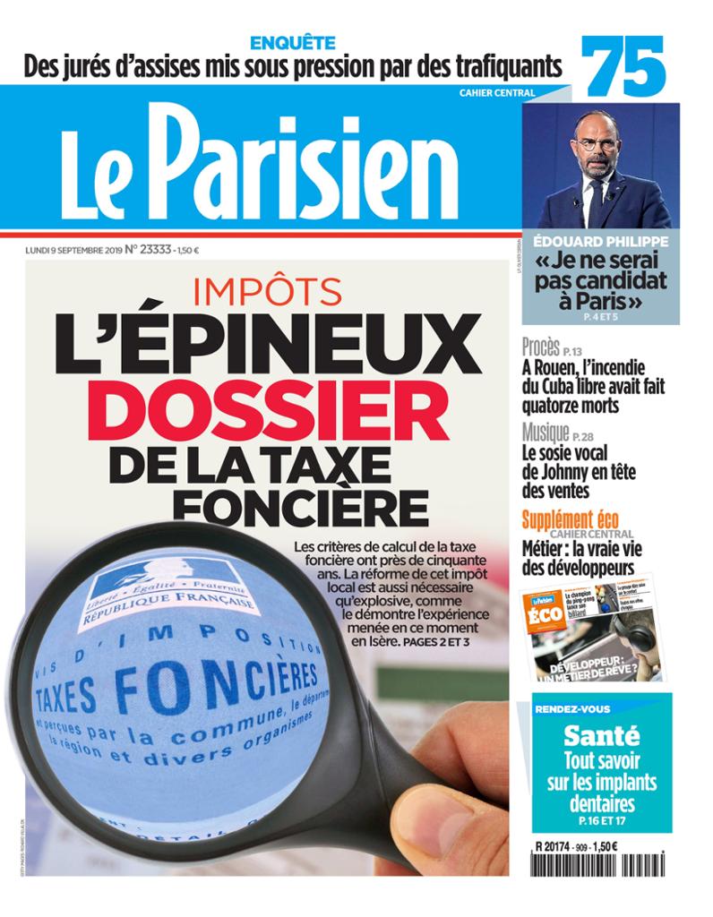 Le Parisien Du Lundi 9 Septembre 2019
