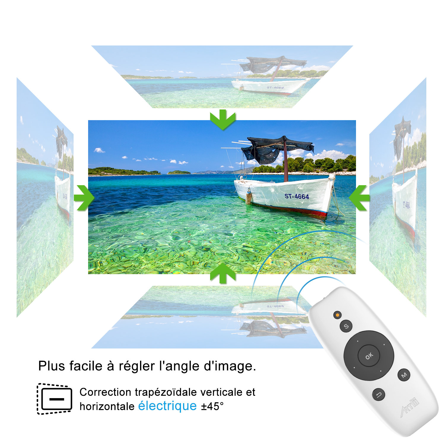 Artlii Enjoy Vidéoprojecteur Portable LED Rétroprojecteur 480p avec