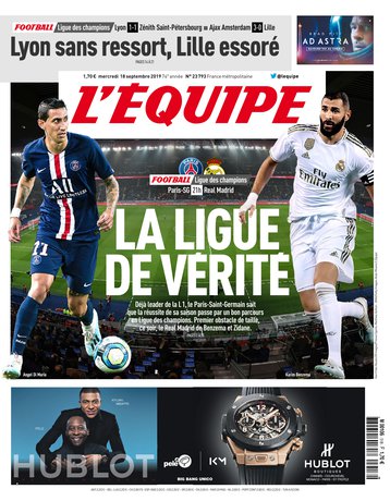L'Équipe Du Mercredi 18 Septembre 2019