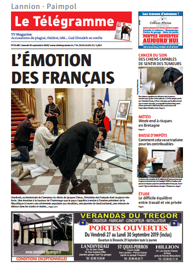 Le Télégramme (9 Editions) Du Samedi 28 Septembre 2019