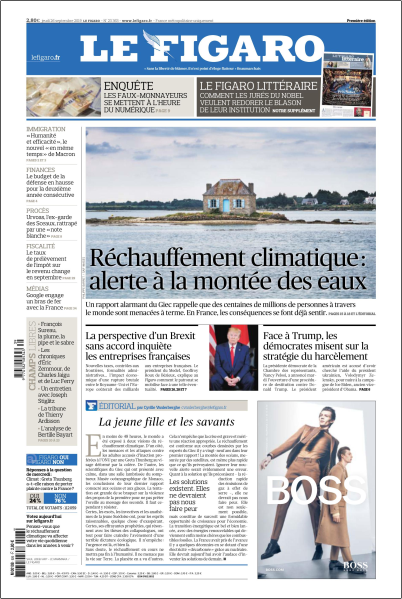 Le Figaro Du Jeudi 26 Septembre 2019