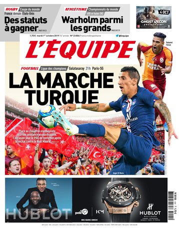 L'Équipe Du Mardi 1 Octobre 2019