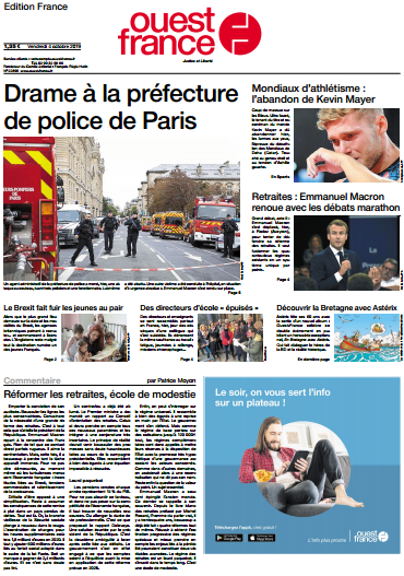 Ouest-France Édition France Du Vendredi 4 Octobre 2019