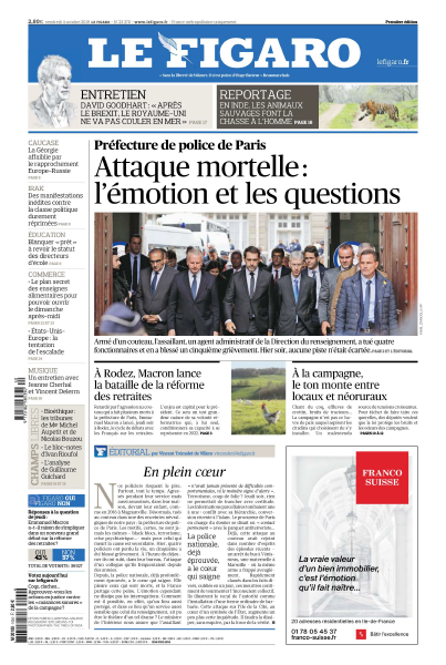 Le Figaro & LES SUPPLÉMENTS Du Vendredi 4 Octobre 2019