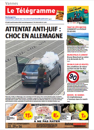 Le Télégramme (9 Editions) Du Jeudi 10 Octobre 2019