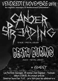 [Toulouse - 08-11-2019] CANCER SPREADING + DEATH BURING + Guest Am7h