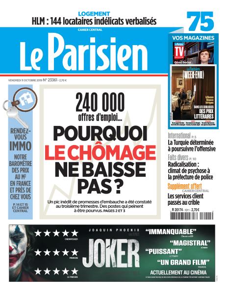 Le Parisien Du Vendredi 11 Octobre 2019