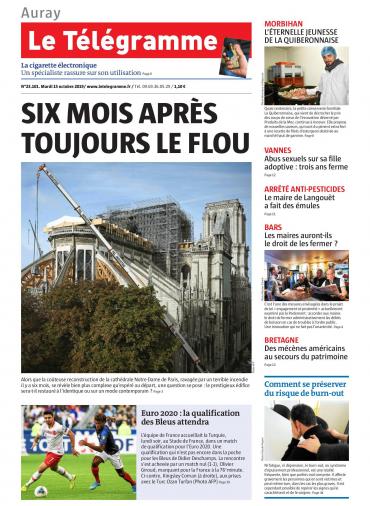 Le Télégramme ( 9 Editions) Du Mardi 15 Octobre 2019