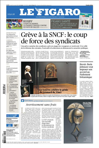 Le Figaro Du Lundi 21 Octobre 2019