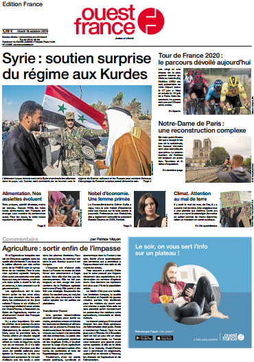 Ouest-France Édition France Du Mardi 15 Octobre 2019