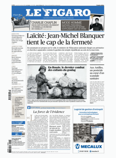 Le Figaro Du Mardi 22 Octobre 2019