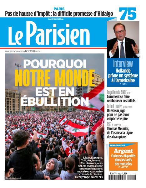 Le Parisien Du Mardi 22 Octobre 2019