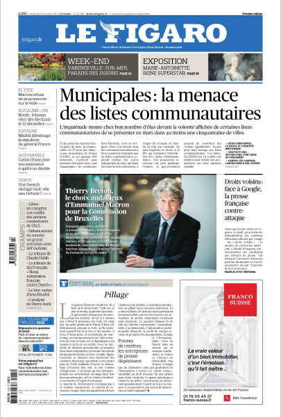 Le Figaro & Les Suppléments Du Vendredi 25 Octobre 2019