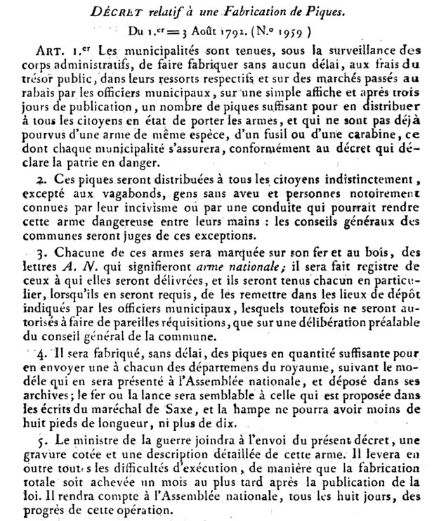 Une grande pique révolutionnaire Xrhp