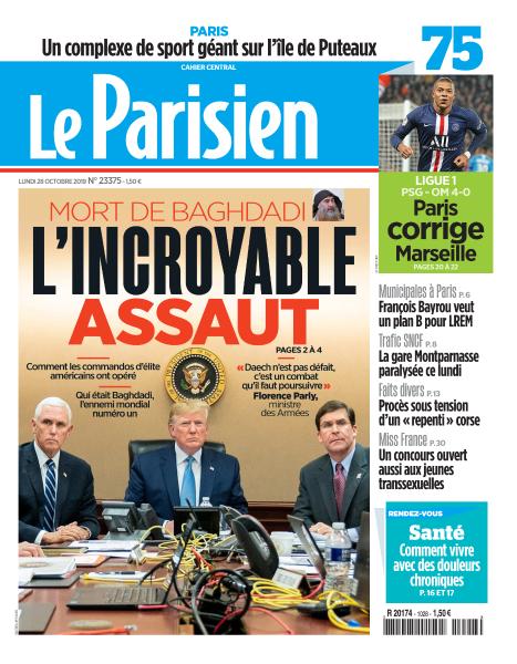 Le Parisien Du Lundi 28 Octobre 2019