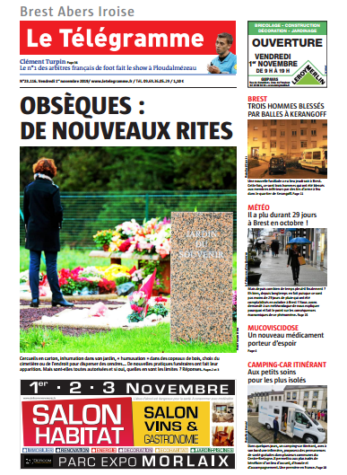 Le Telegramme ( 4 Editions) Du 01 novembre 2019