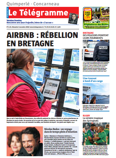 Le Telegramme (5 Editions) Du Dimanche 3 Novembre 2019