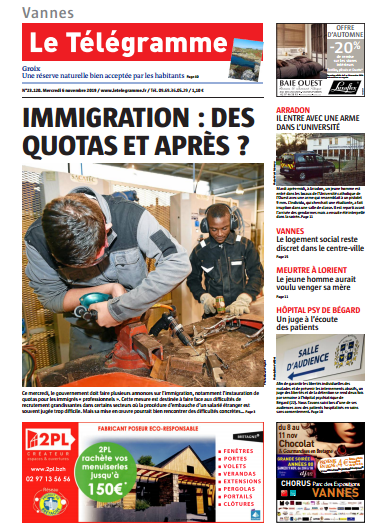   Le Telegramme ( 6 Editions) Du Mercredi 6 Novembre 2019