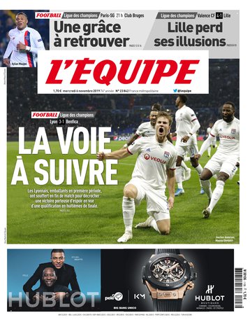 L'Équipe Du Mercredi 6 Novembre 2019