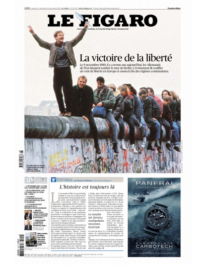 Le Figaro Du Samedi 9 Novembre & Dimanche 10 Novembre 2019