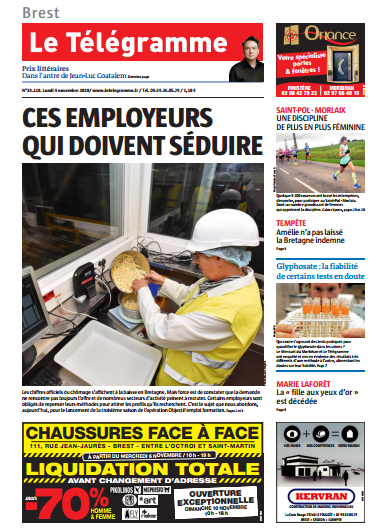  Le Telegramme (5 Editions) Du Lundi 4 Novembre 2019