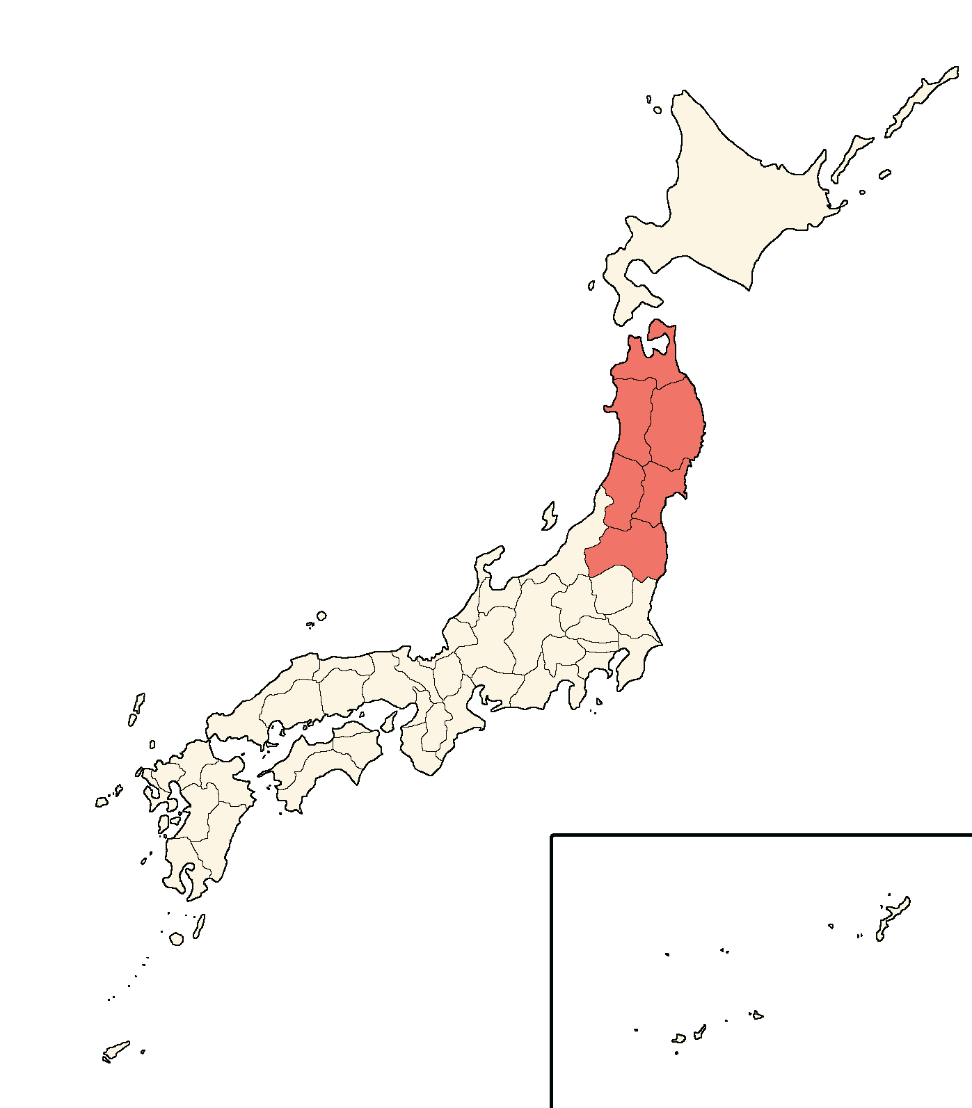 Les provinces du Tōhoku Ctow