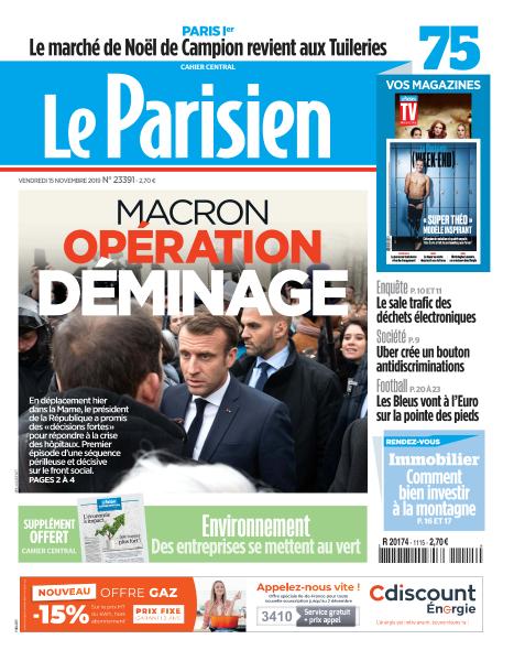 Le Parisien Du Vendredi 15 Novembre 2019