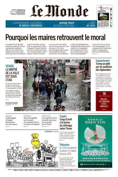  Le Monde Du Vendredi 15 Novembre 2019
