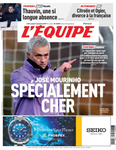 L'Équipe Du Jeudi 21 Novembre 2019