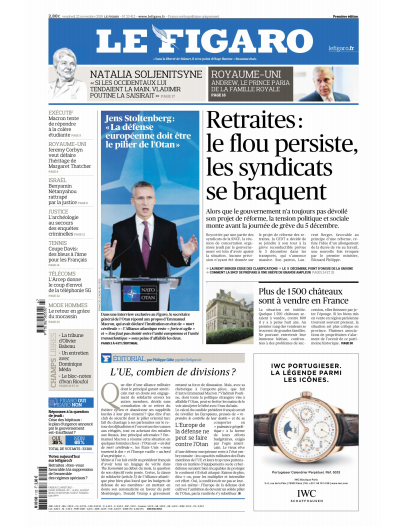 Le Figaro Du Vendredi 22 Novembre 2019